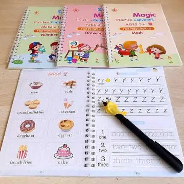 Magic Practice Copybook - (4 Book + 10 Refill)