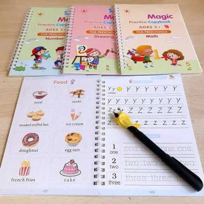 Magic Practice Copybook - (4 Book + 10 Refill)