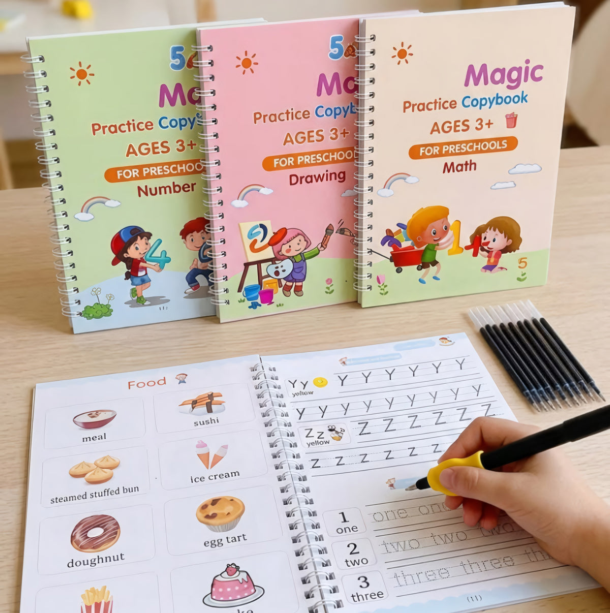 Magic Practice Copybook - (4 Book + 10 Refill)